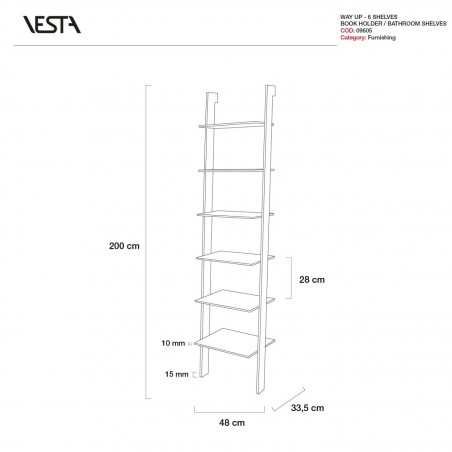 VESTA WAY UP - Bibliothèque avec étagères