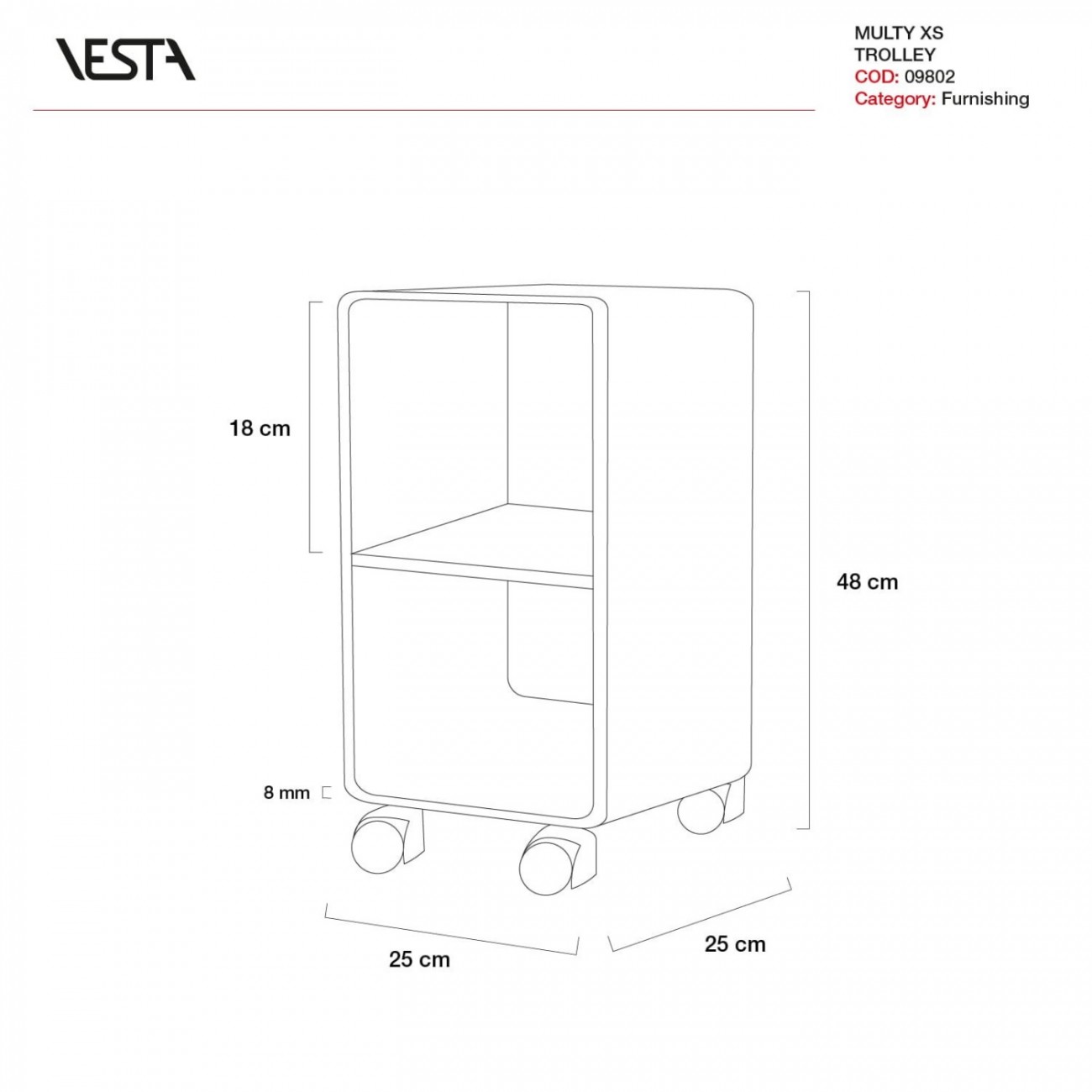 VESTA Multy XS - Carrello