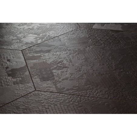 Mutina Dèchirer Esagona Decor Nero