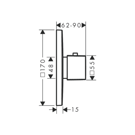 AXOR URQUIOLA - Built-in high flow thermostatic mixer