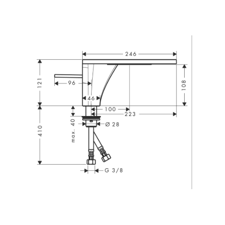 AXOR MASSAUD - Mitigeur monocommande 110 lavabo avec pilette