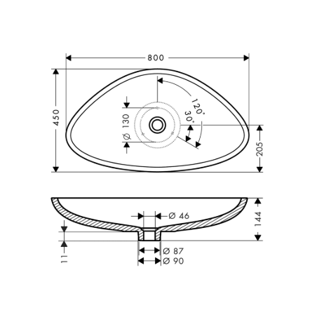 AXOR MASSAUD - Basin 800/450
