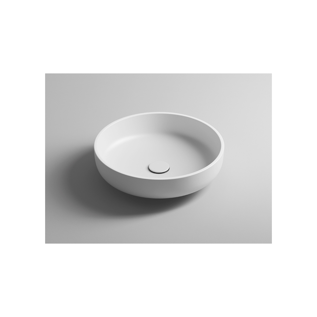 VALDAMA FONTE - Ceramic washbasin for countertop use Ø45 h13