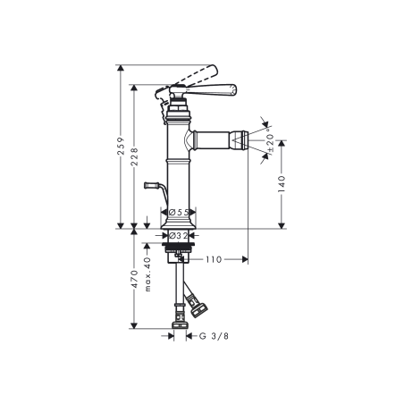 AXOR MONTREUX - Single lever bidet mixer