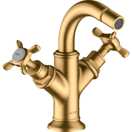 AXOR MONTREUX - 2 handles bidet mixer with cross handles and pull rod