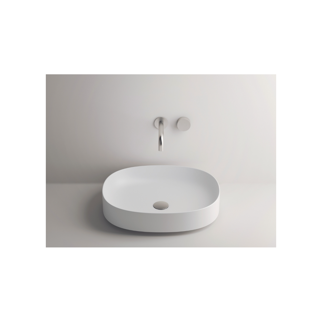 VALDAMA DROP - Lavabo en céramique à poser 55 x 45 h12