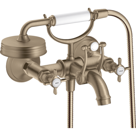 AXOR MONTREUX - Mélangeur de baignoire à 2 poignées externe avecpoignées Croix