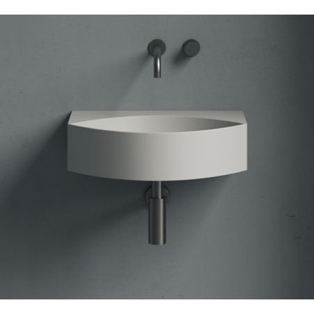 VALDAMA Occhio - Lavabo in ceramica da appoggio e sospeso 50 x 40 h13. Senza foro