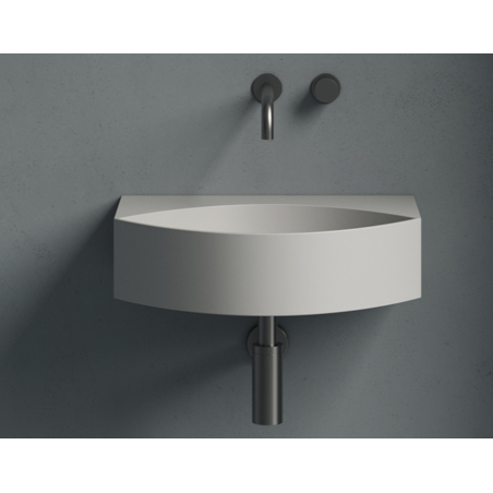 VALDAMA Occhio - Lavabo in ceramica da appoggio e sospeso 65 x 42 h13. Con foro centrale