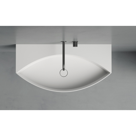 VALDAMA Eye - Ceramic countertop and suspended sink 90x45 h13. Without hole.