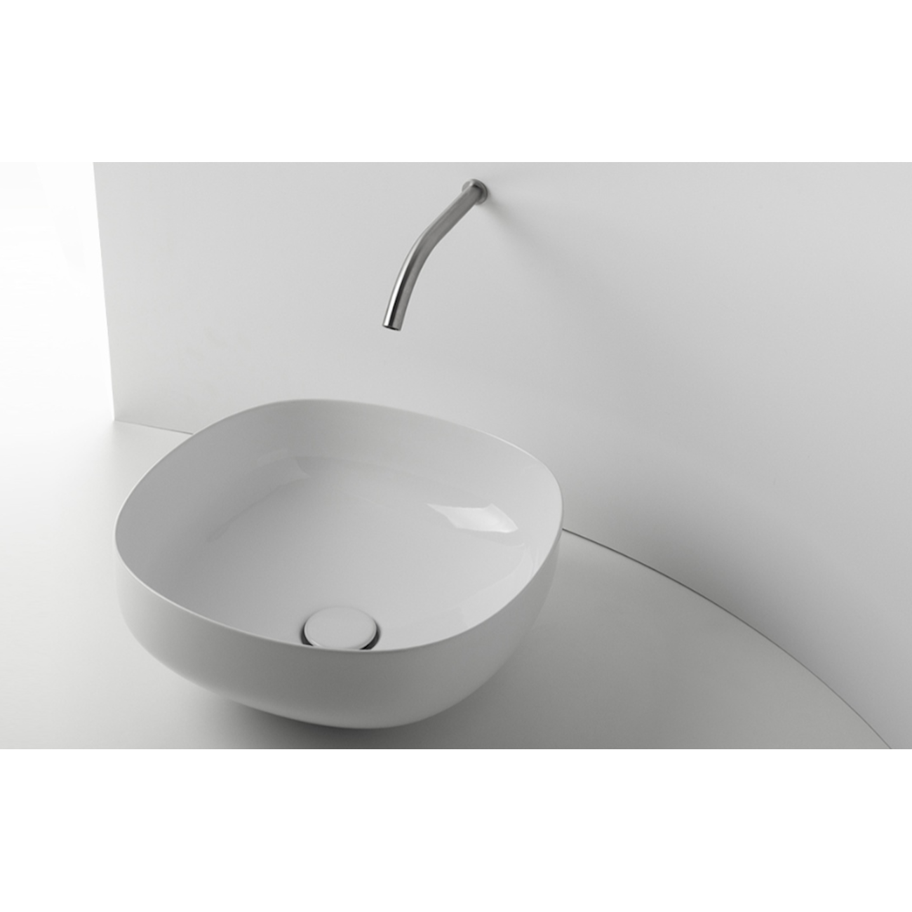 VALDAMA Top - Lavabo in ceramica da appoggio 45 x 45 h18