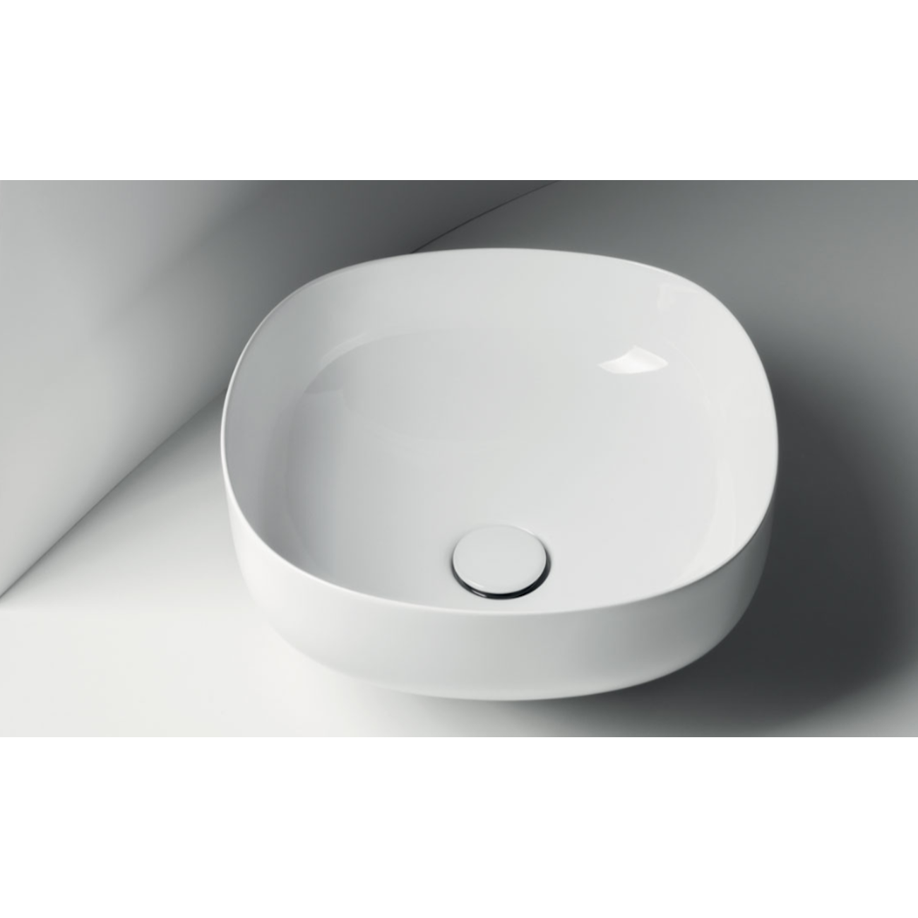 VALDAMA Top - Lavabo in ceramica da appoggio 45 x 45 h18