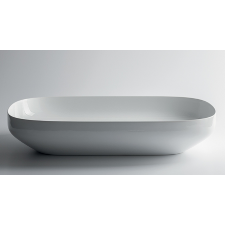 VALDAMA Top - Lavabo in ceramica da appoggio 75 x 45 h15