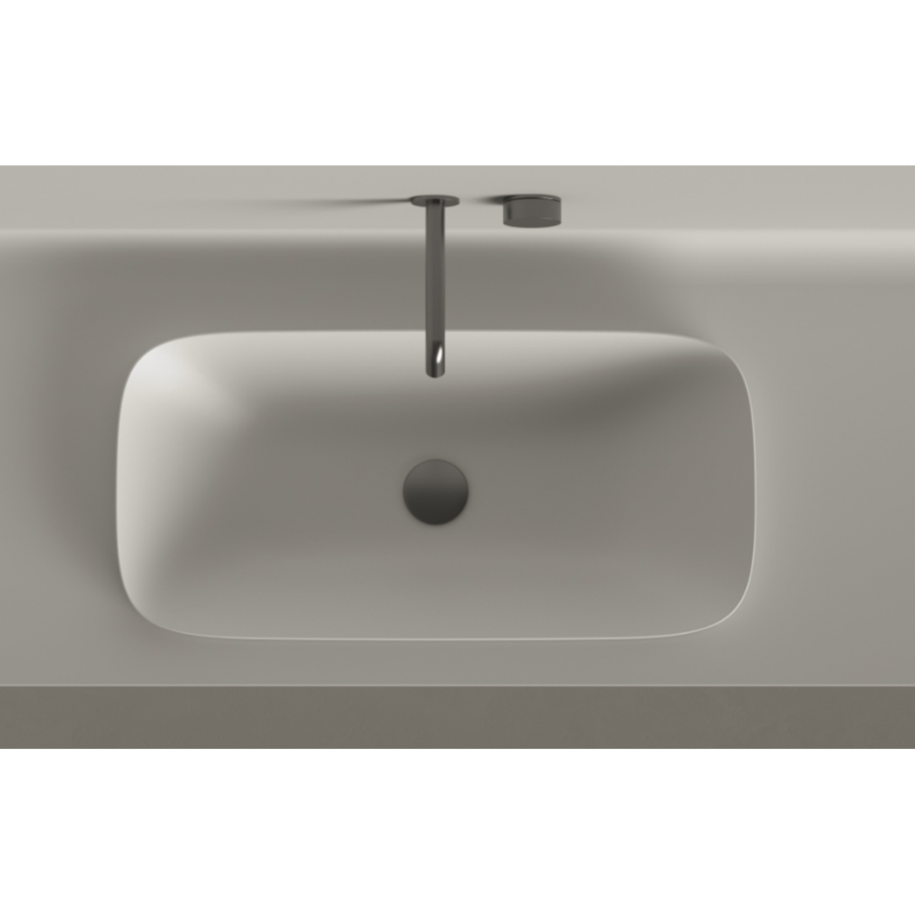 VALDAMA Alveo - Lavabo encastré en céramique 70 x 34 h4