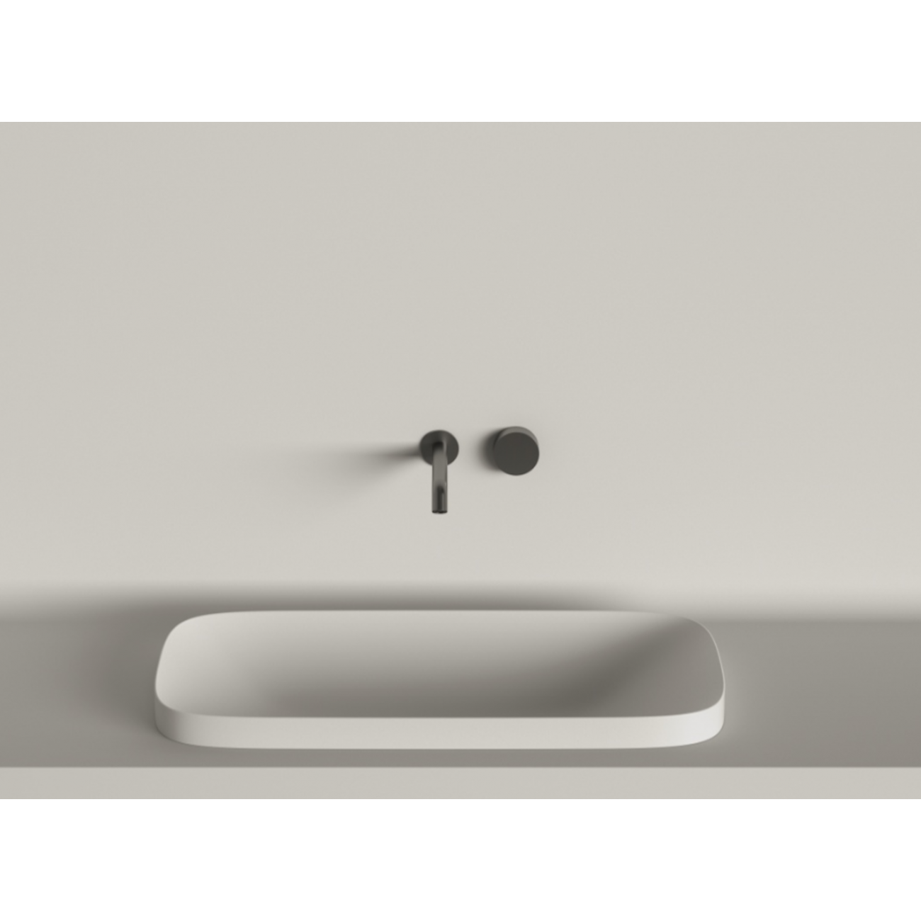 VALDAMA Alveo - Recessed ceramic washbasin 70 x 34 h4