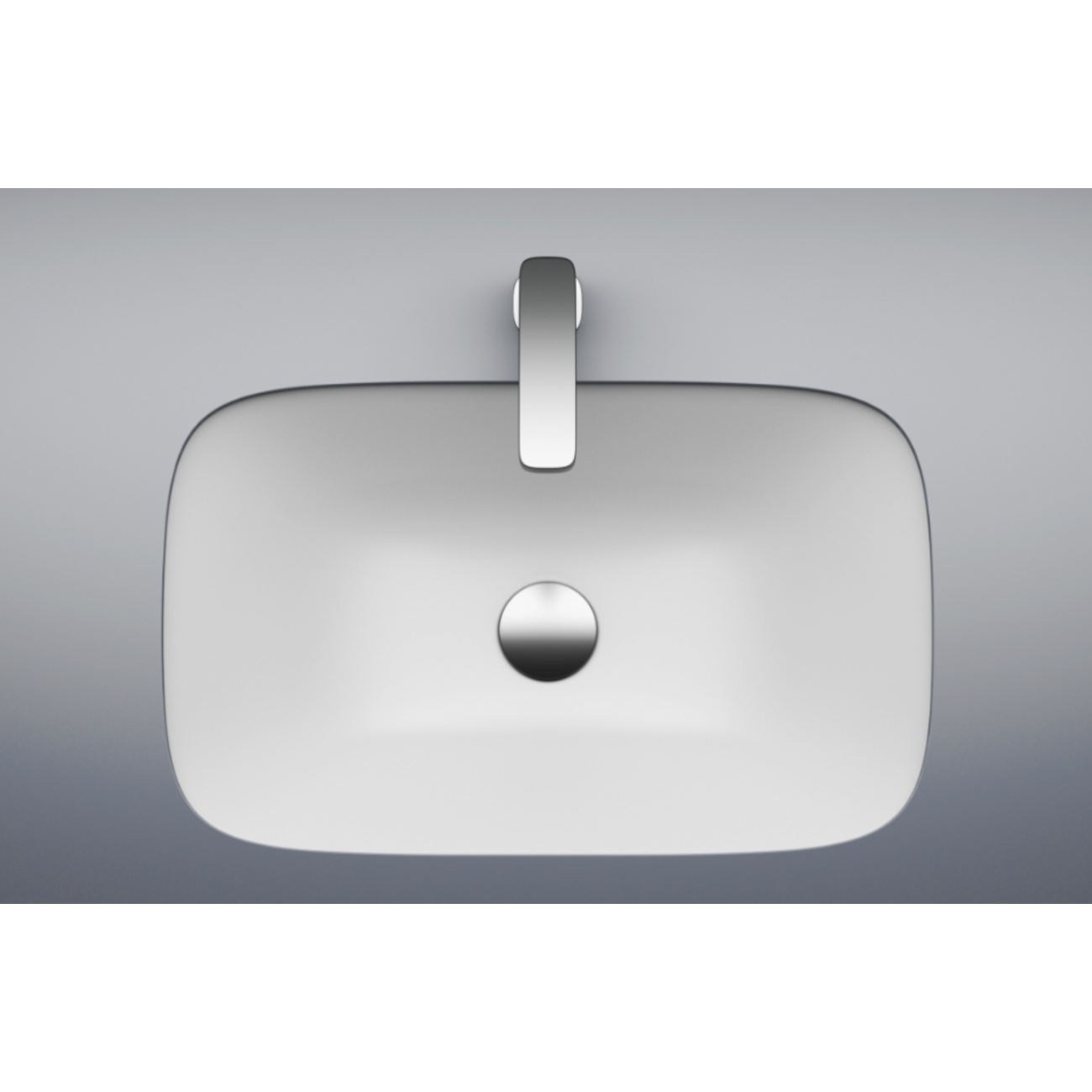 VALDAMA Alveo - Lavabo in ceramica sottopiano 55 x 34.