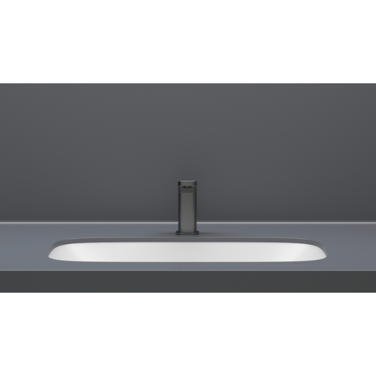 VALDAMA Alveo - Lavabo in ceramica sottopiano 55 x 34.