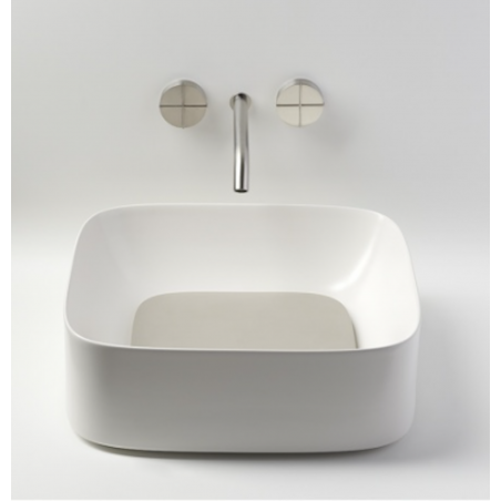 VALDAMA Acquerello - Lavabo in ceramica da appoggio 43x38 h15