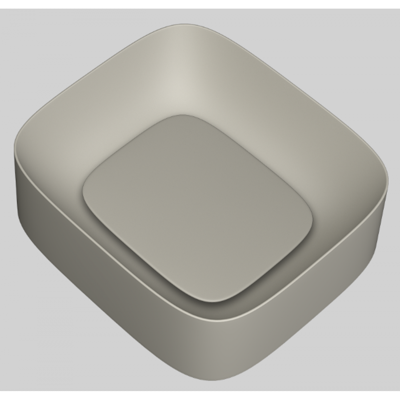 VALDAMA Acquerello - Lavabo in ceramica da appoggio 43x38 h15