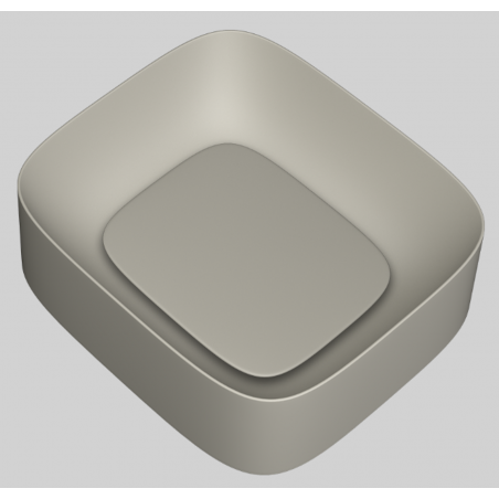 VALDAMA Acquerello - Lavabo in ceramica da appoggio 43x38 h15