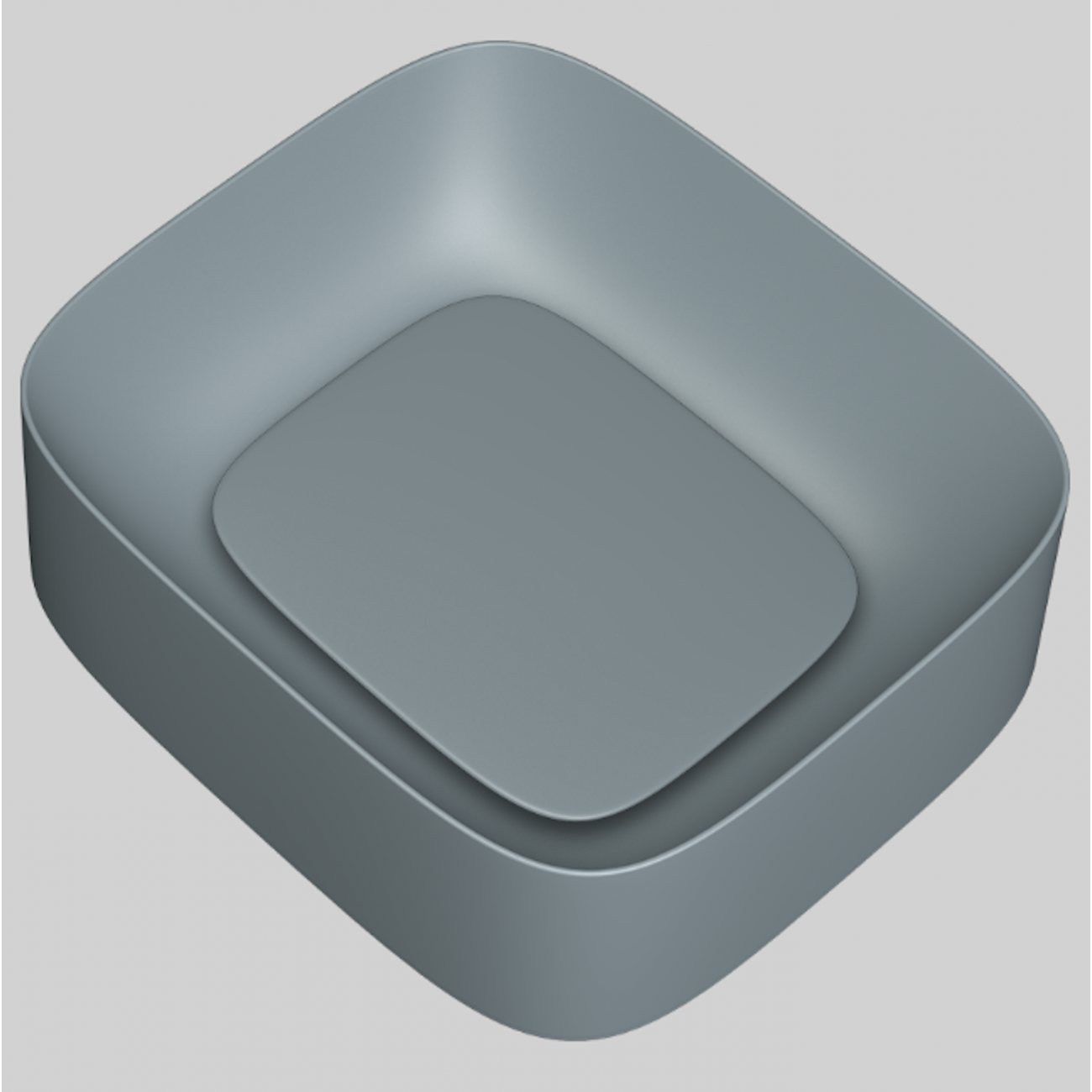 VALDAMA Acquerello - Lavabo in ceramica da appoggio 43x38 h15