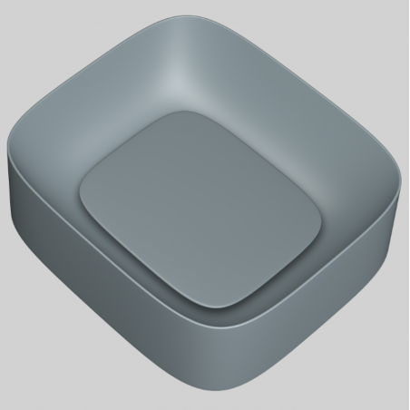 VALDAMA Acquerello - Lavabo in ceramica da appoggio 43x38 h15