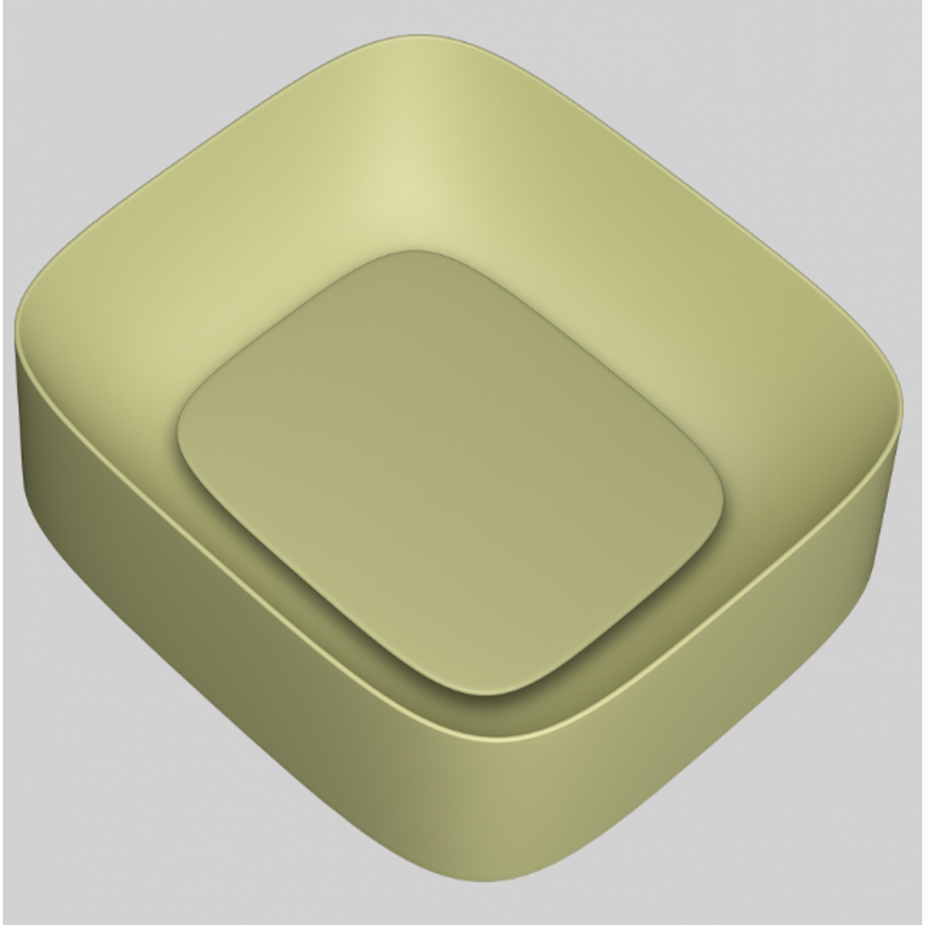 VALDAMA Acquerello - Lavabo in ceramica da appoggio 43x38 h15