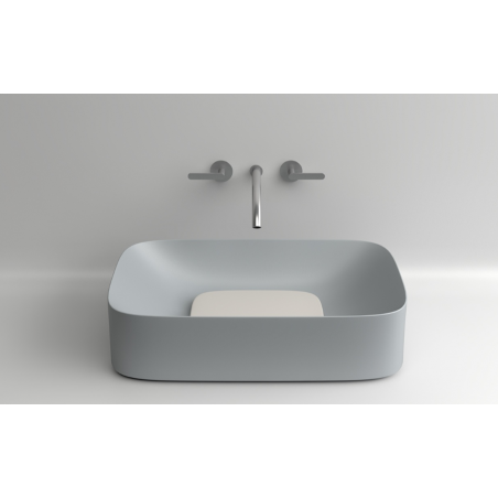 VALDAMA Acquerello - Lavabo in ceramica da appoggio 43 x 38 h15