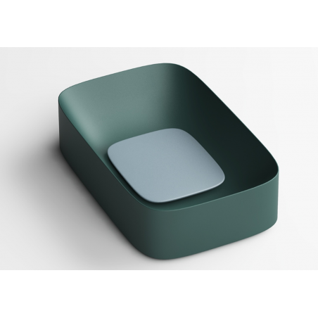 VALDAMA Aquarelle - Lavabo en céramique de table 43 x 38 h15