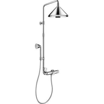 AXOR SHOWERS/FRONT - Showerpipe con miscelatore termostatico e soffione doccia 240 2jet