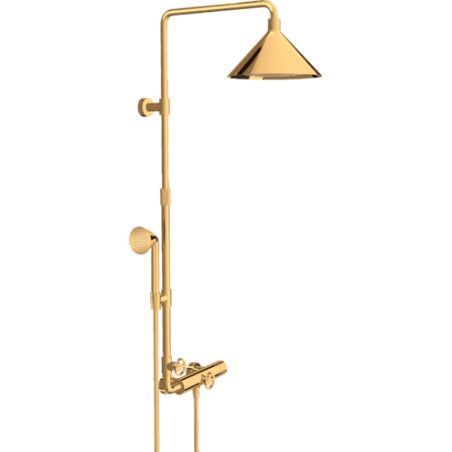 AXOR SHOWERS/FRONT - Showerpipe con miscelatore termostatico e soffione doccia 240 2jet