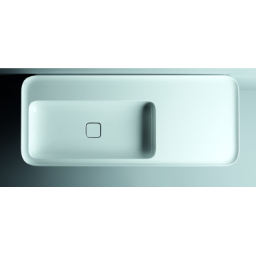 VALDAMA Cameo - Lavabo in ceramica da appoggio e sospeso 120 x 50 h14