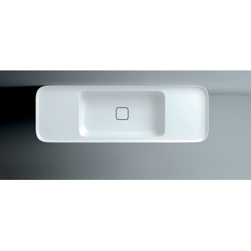 VALDAMA Cameo - Lavabo en céramique à poser et suspendu 120 X 40 h14. Lavabo avec un trou