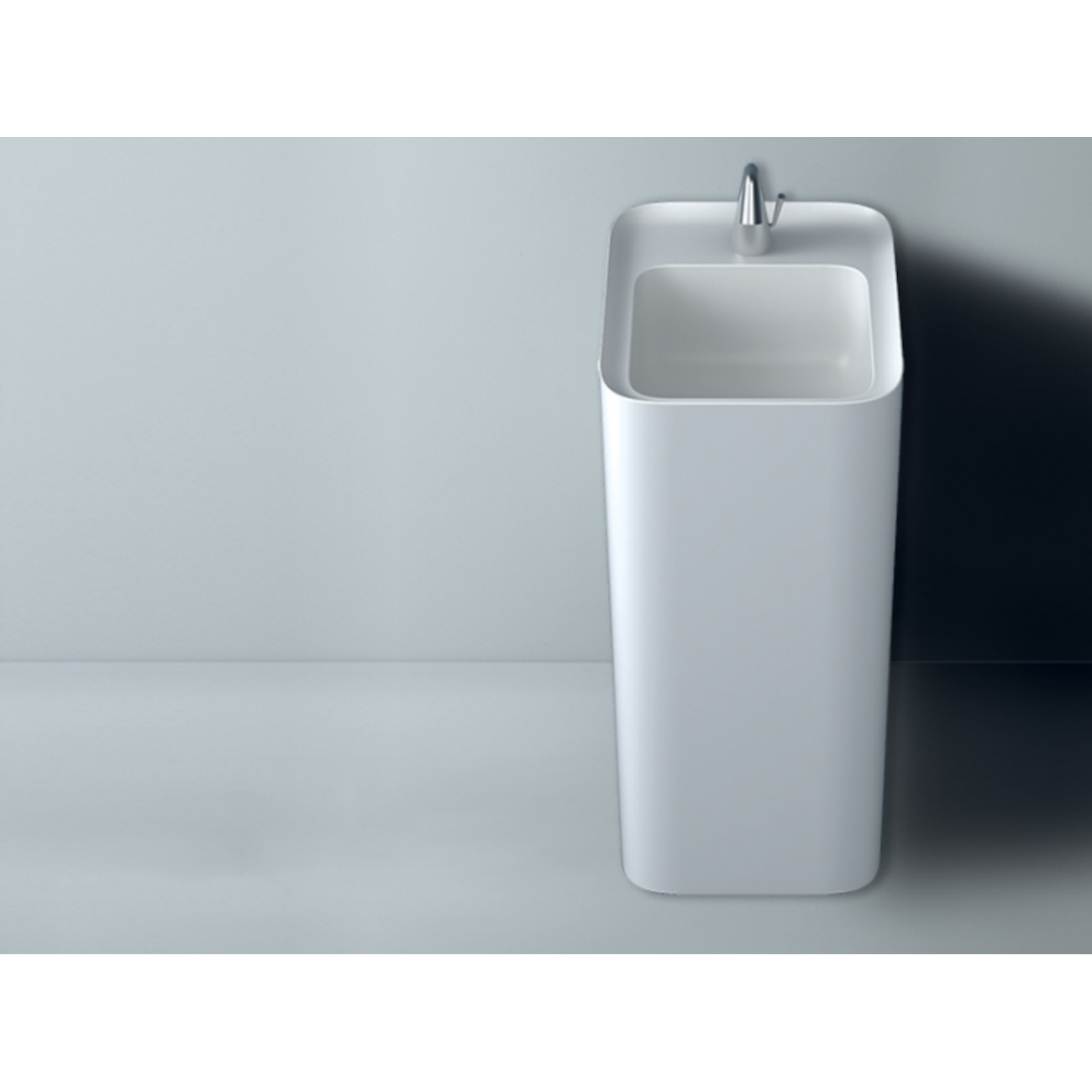 VALDAMA Cameo - Lavabo en céramique avec vidange au sol