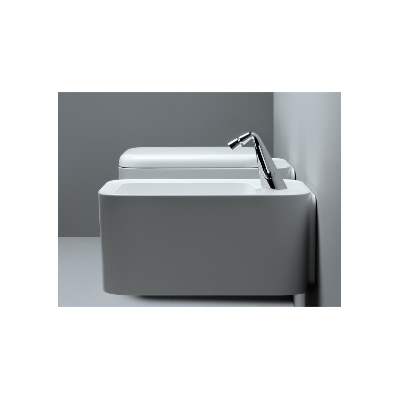 VALDAMA Cameo - Bidet sospeso in ceramica con fissaggi inclusi