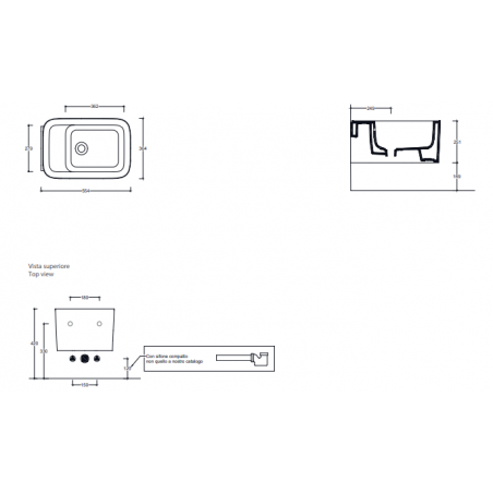 VALDAMA Cameo - Bidet sospeso in ceramica con fissaggi inclusi