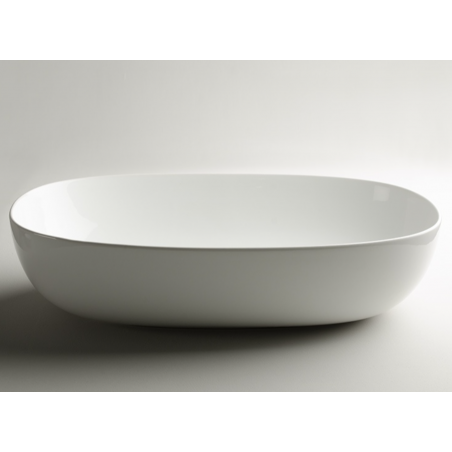 VALDAMA Pod - Lavabo in ceramica da appoggio 60 x 38 h15