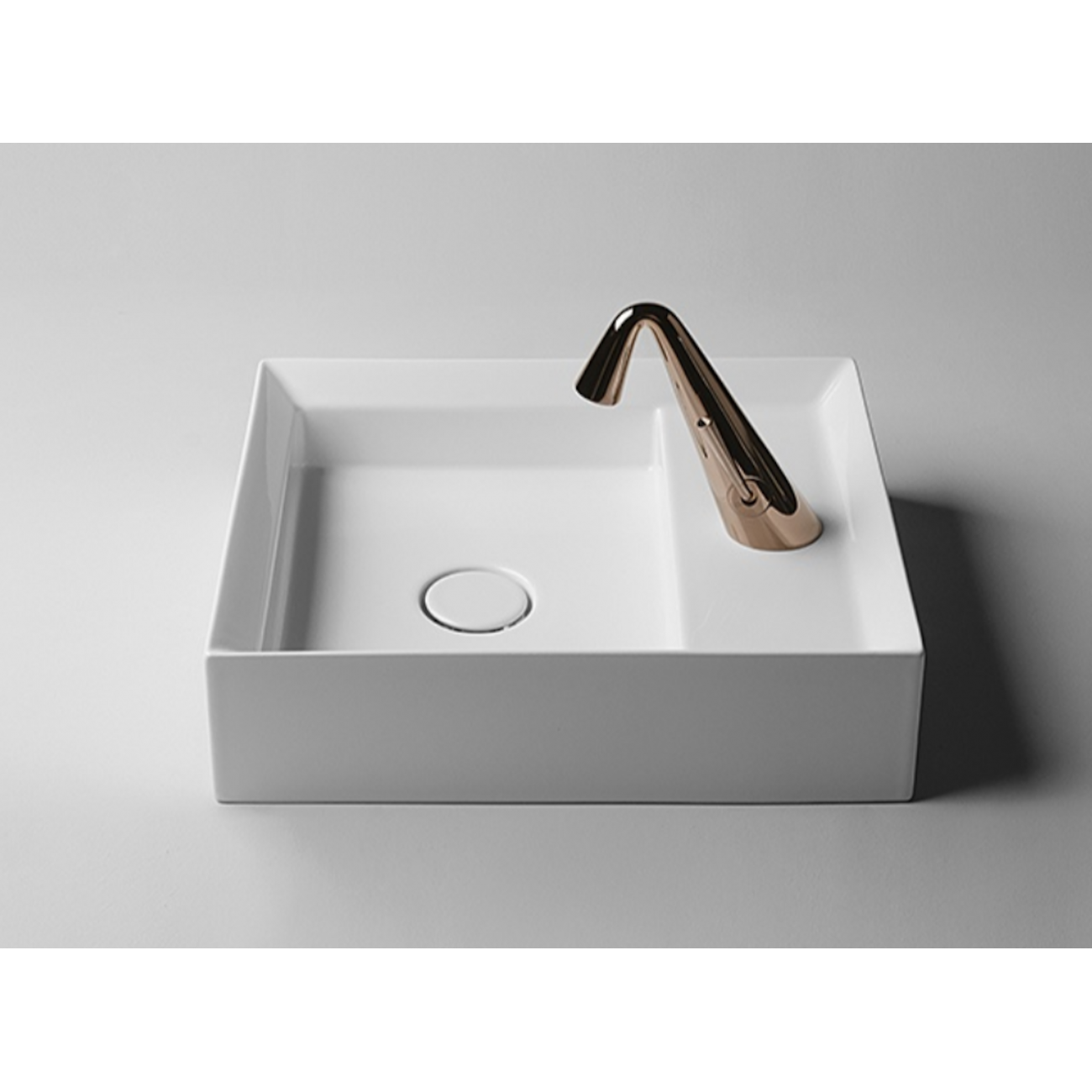 VALDAMA Cut - Lavabo in ceramica da appoggio e sospeso 38 x 45 h12