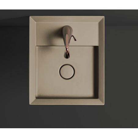 VALDAMA Cut - Lavabo in ceramica da appoggio e sospeso 38 x 45 h12