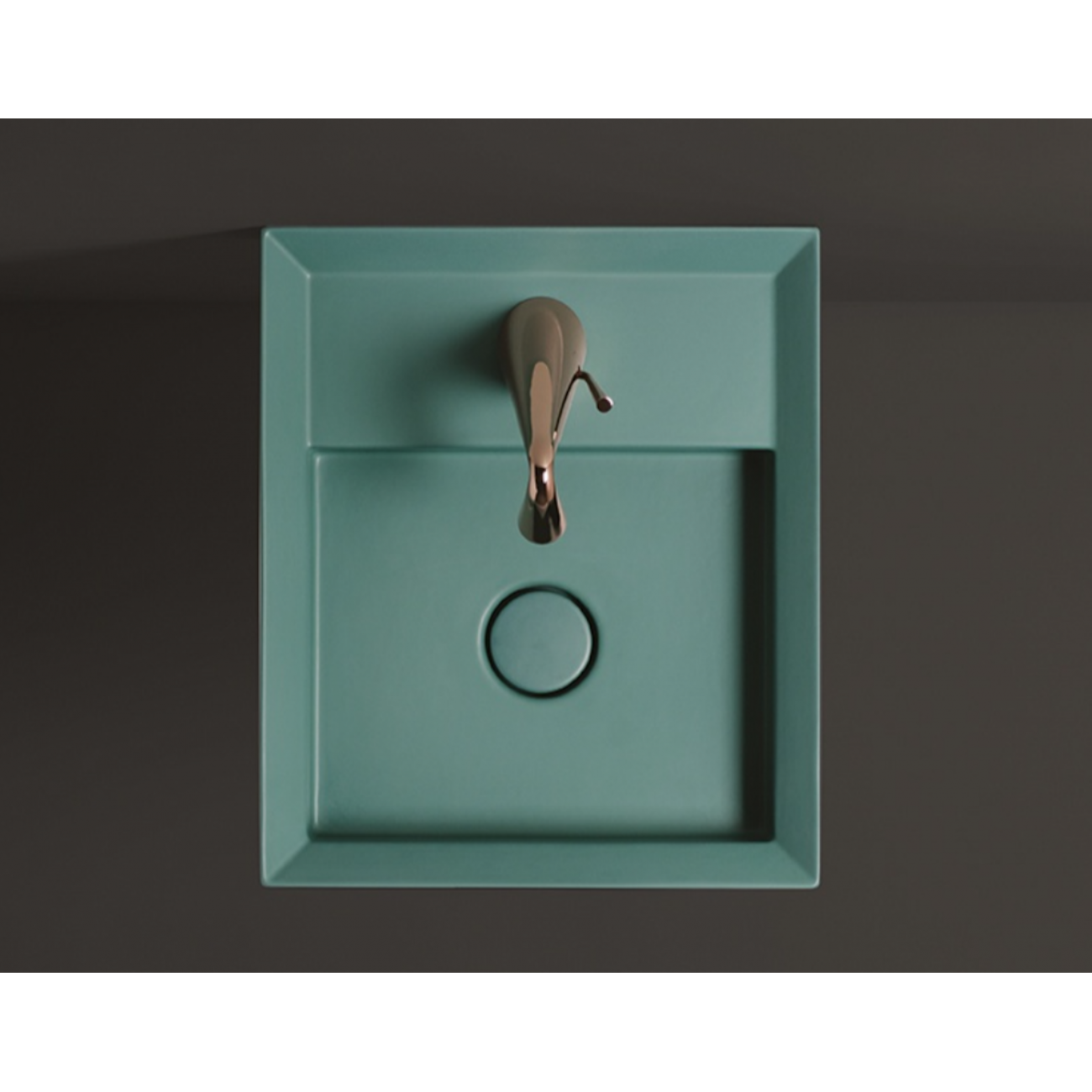 VALDAMA Cut - Lavabo in ceramica da appoggio e sospeso 38 x 45 h12