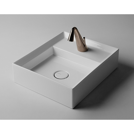 VALDAMA Cut - Lavabo in ceramica da appoggio e sospeso 38 x 45 h12