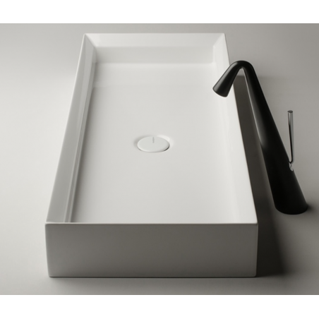 VALDAMA Cut - Lavabo en céramique 90x38 h12 tout bain