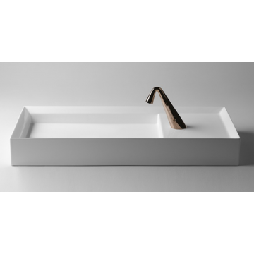 VALDAMA Cut - Ceramic countertop washbasin 90 x 38 h12