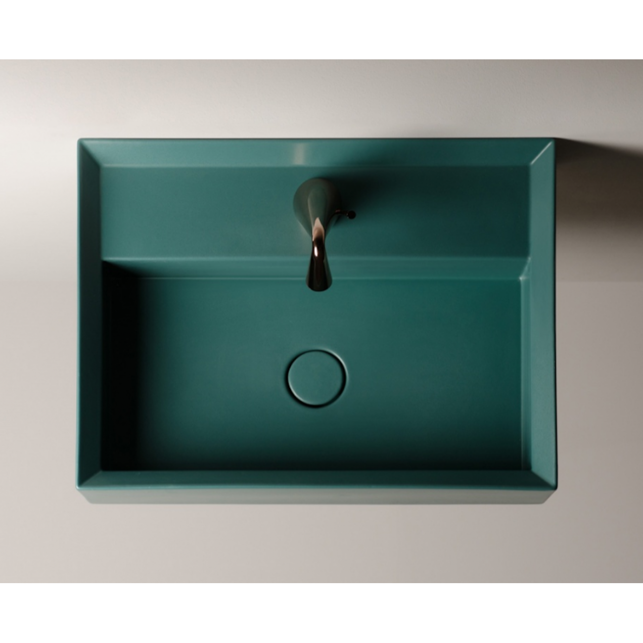 VALDAMA Cut - Lavabo in ceramica da appoggio e sospeso 60 x 45 h16