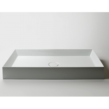 VALDAMA Track - Lavabo in ceramica da appoggio 70x35 h10