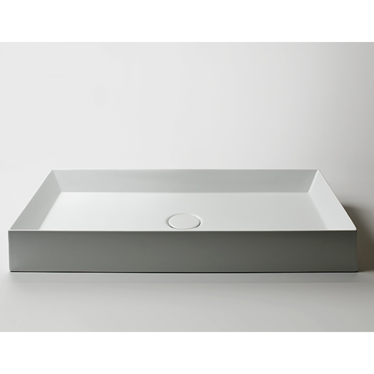 VALDAMA Track - Lavabo in ceramica da appoggio 70x35 h10