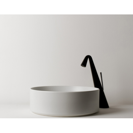VALDAMA Track -  Ceramic countertop washbasin Ø40 h14 round