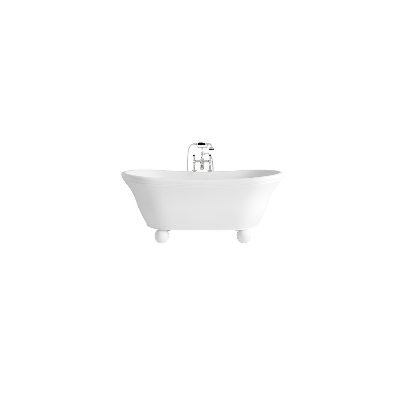Devon&Devon AURORA BIJOUX WHITE - Freestanding bathtub