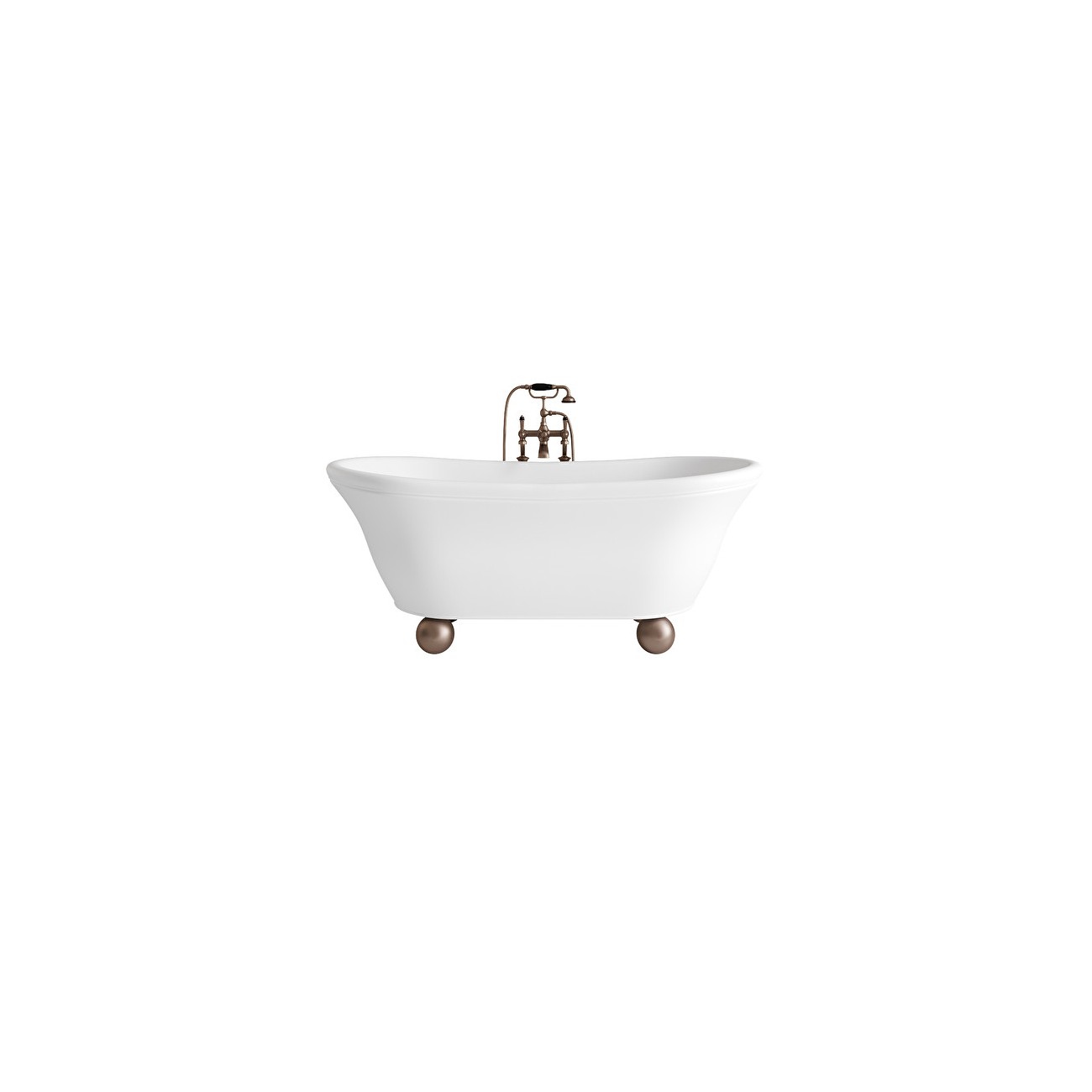 Devon&Devon AURORA BIJOUX WHITE - Freestanding bathtub