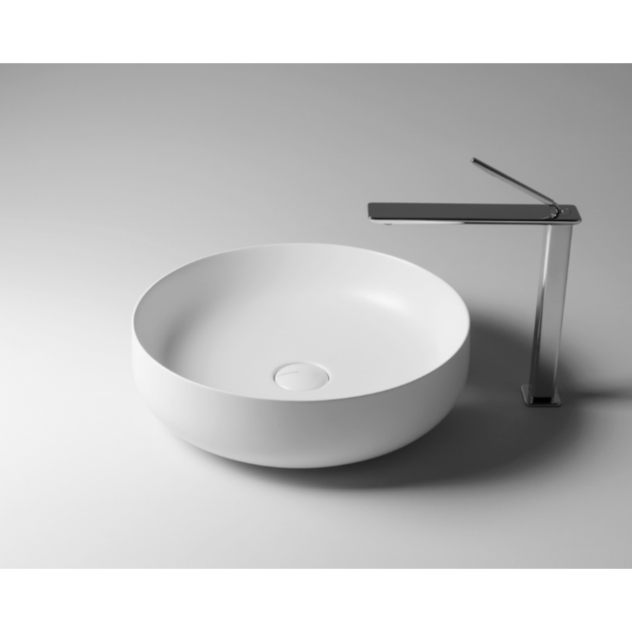 VALDAMA Seed - Lavabo in ceramica da appoggio Ø45 h13